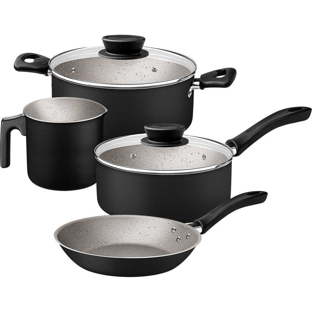 Conjunto de Panelas Tramontina Linz 4 Pecas, Preto - 28299/004