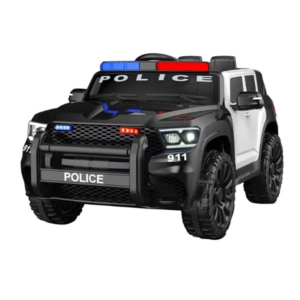 Carro Elétrico Infantil Policia com Controle Remoto - Shiny Toys
