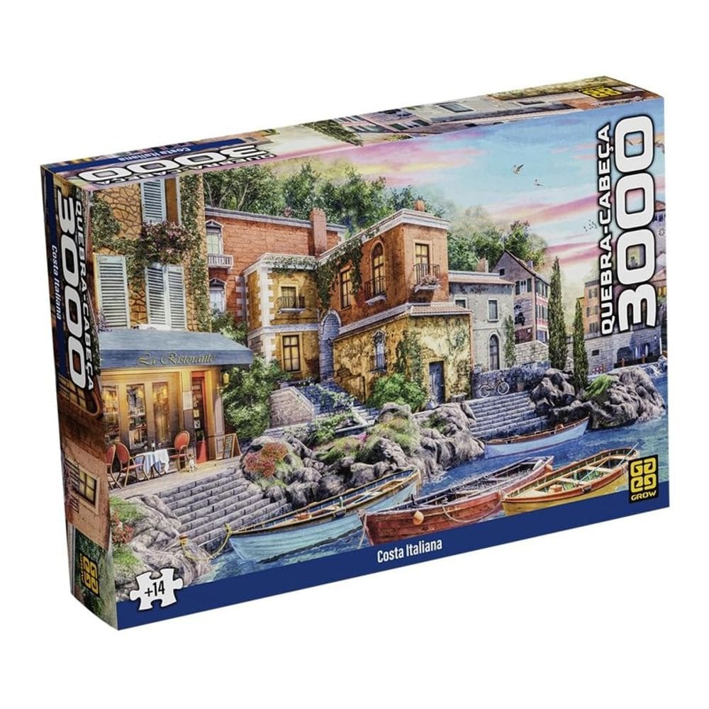 Jogo Quebra-Cabeça 3000 peças Costa Italiana - Grow