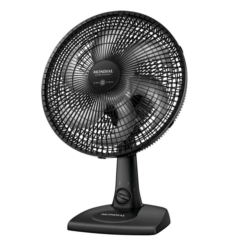 Ventilador Mondial Super Power II 30cm 60W Preto 110V