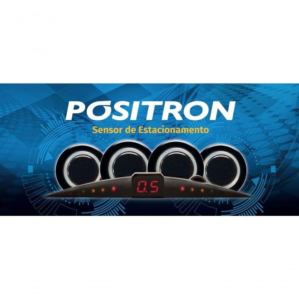 Sensor De Estacionamento Positron 4 Sensores Ps220 Branco