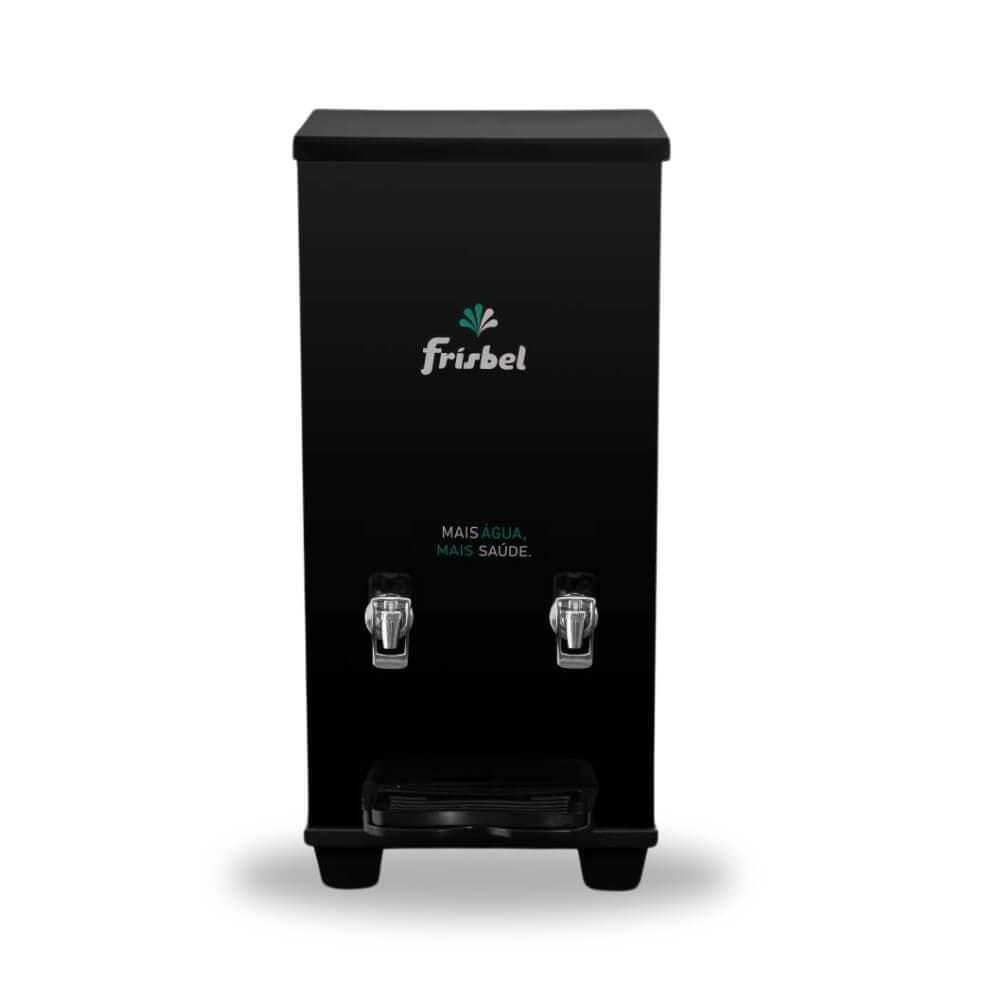 Bebedouro Industrial de Mesa Frisbel 25 Litros 1 Torneira Gelada e 1 Torneira Natural Black - 220V