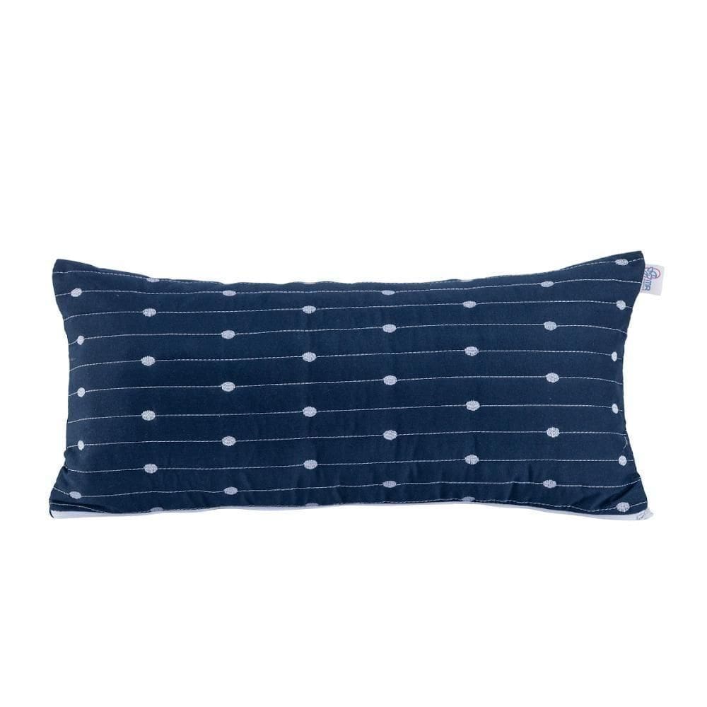 Almofada Rolinho Com Enchimento Urbany Hipercal 400 Fios 100% Poliéster - Azul Marinho