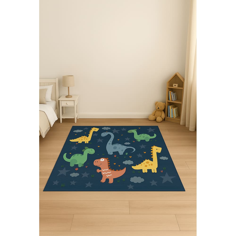 Tapete Infantil Atividade Emborrachado Antiderrapante 100x140cm Dinossauros