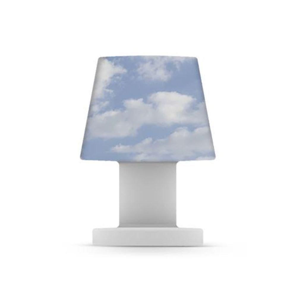 Luminária De Mesa Nuvem Compacta Com Luz Difusa E Capa Removível Para Ambientes Aconchegantes