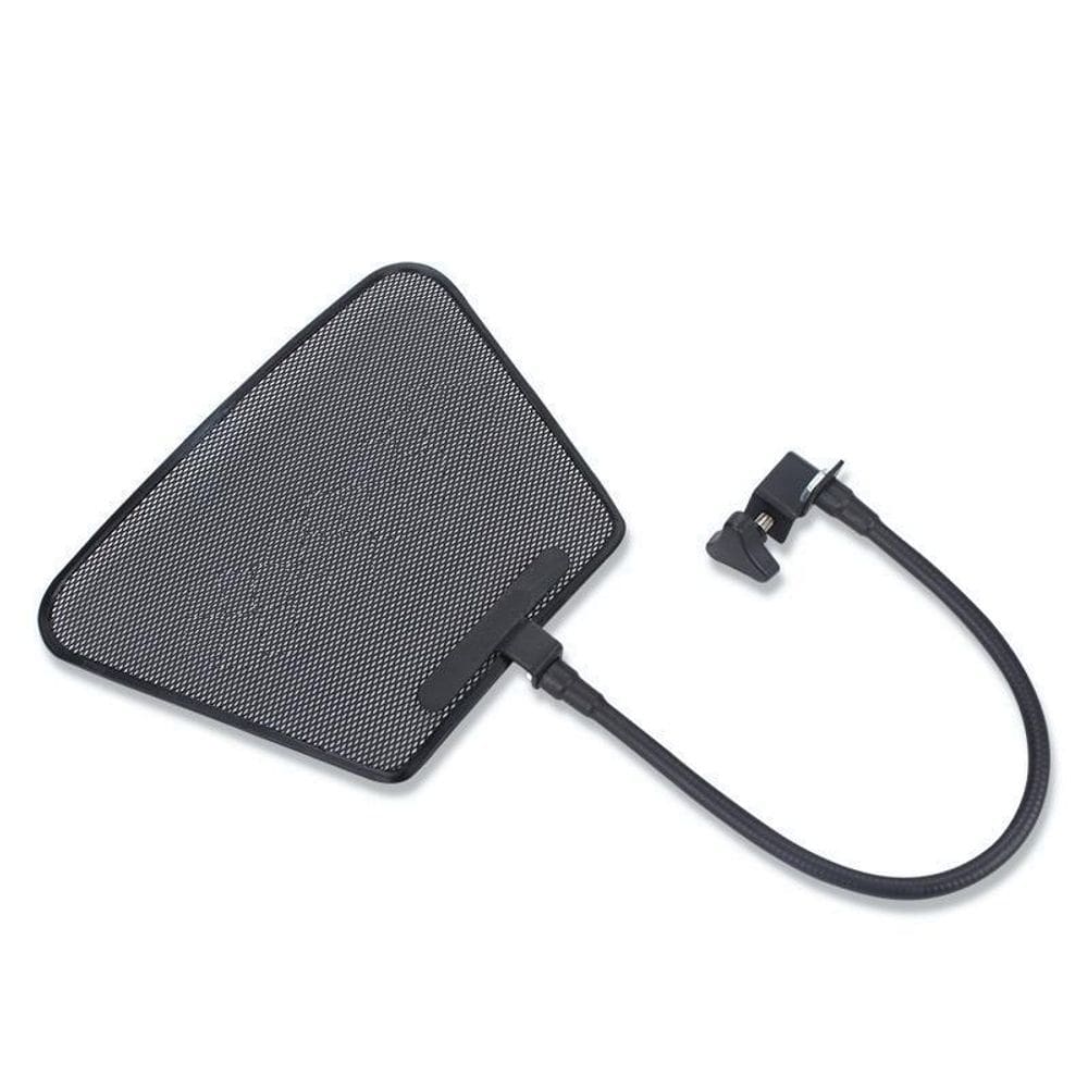 Pop Filter,Anti Puff,Filtro Acústico Malha Metálica,Preto