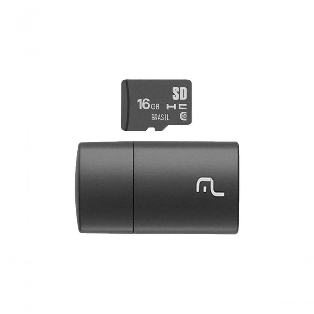 Cartão Micro Sd 16gb Com Leitor Usb