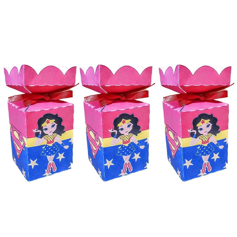 10 Caixas Avulsas Festa Superman E Maravilha - 10 Meia Bala