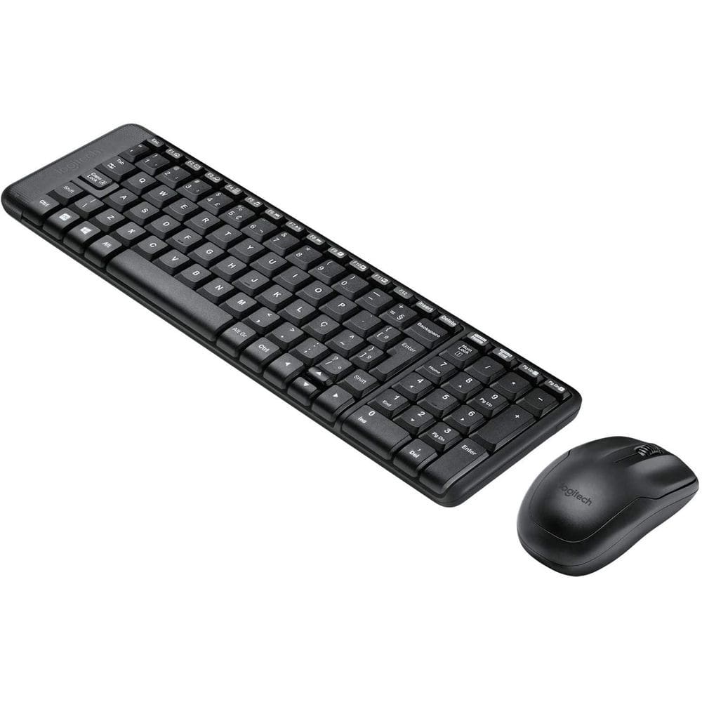 Teclado E Mouse Logitech Mk220 Compacto Wireless Usb Sem Fio
