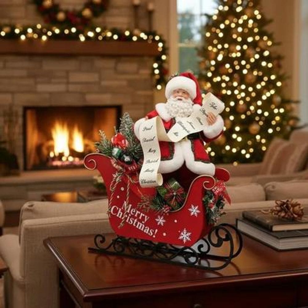 Boneco Do Papai Noel No Treno Enfeite Decorativo De Resina - Wincy