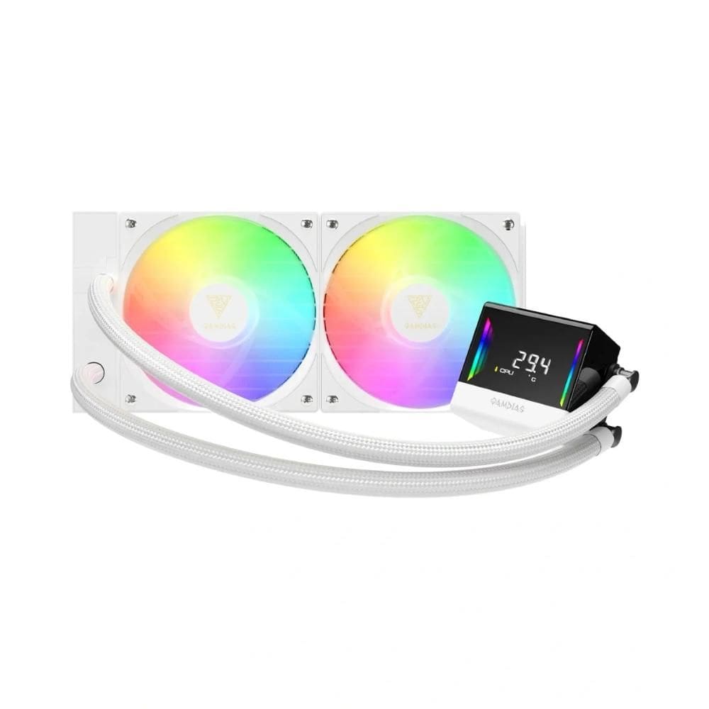 Water Cooler Gamdias Chione (AMD / Intel) - RGB - Display Digital - Branco - E4-240