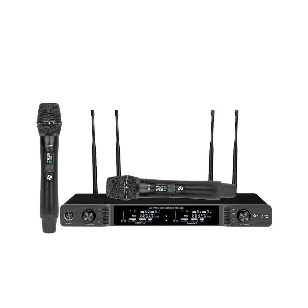 Microfone K622M UHF Duplo Bastão Kadosh