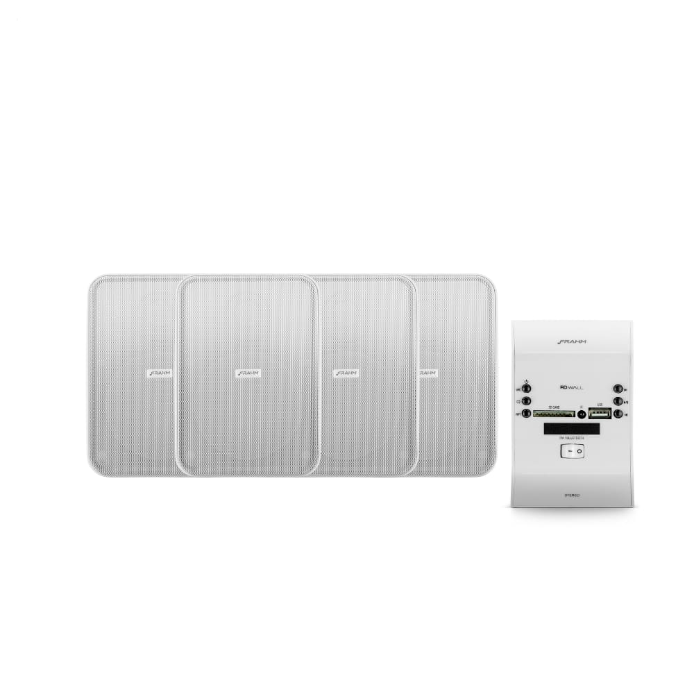Kit Solução Amplificador de Parede RD Wall Branco + 4 Caixas de Sobrepor HS 4