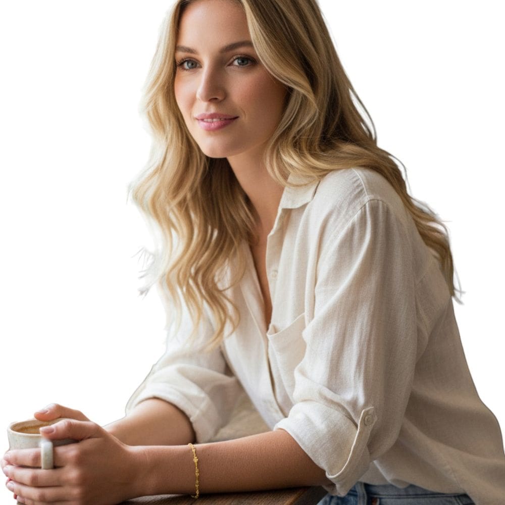 Pulseira Feminina Fernanda Com Detalhes Em Trevos Semi Jóia Juliana Prado 39652