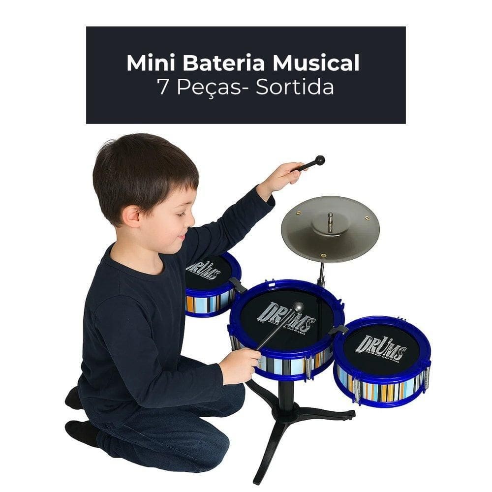 Mini Bateria Musical 7 Peças-