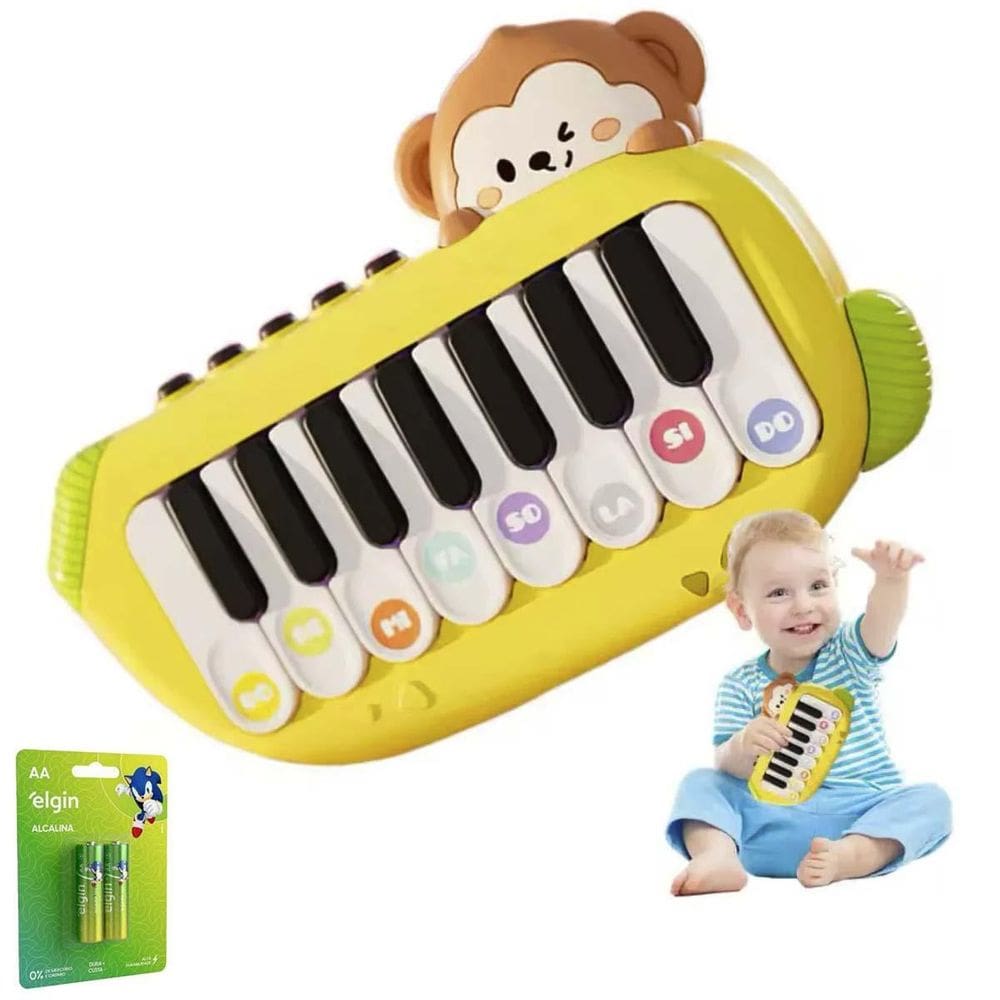 Mini Piano Musical Brinquedo Com Jogo Interativo Criança