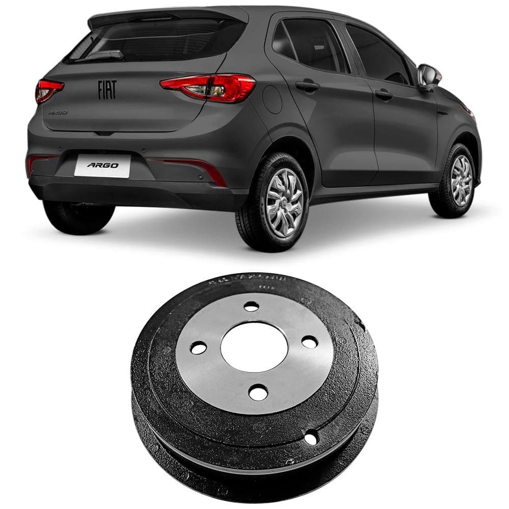 Par Tambor Freio Argo Grand Siena Punto 2008 A 2021 Sem Cubo
