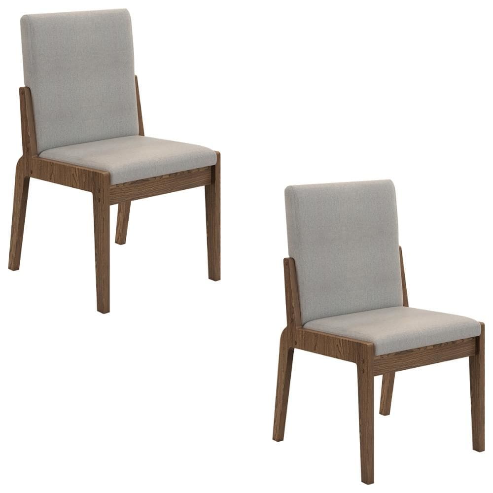 Conjunto de 2 Cadeiras Sinfonia com Estofado em Linho