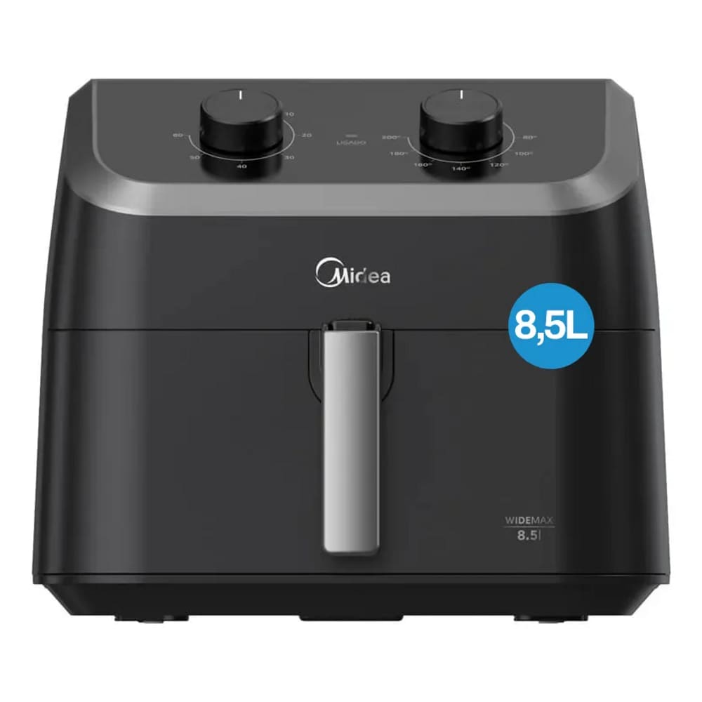 Fritadeira Elétrica Sem Óleo Air Fryer 8,5L Midea Widemax Cyclone Preto 220V