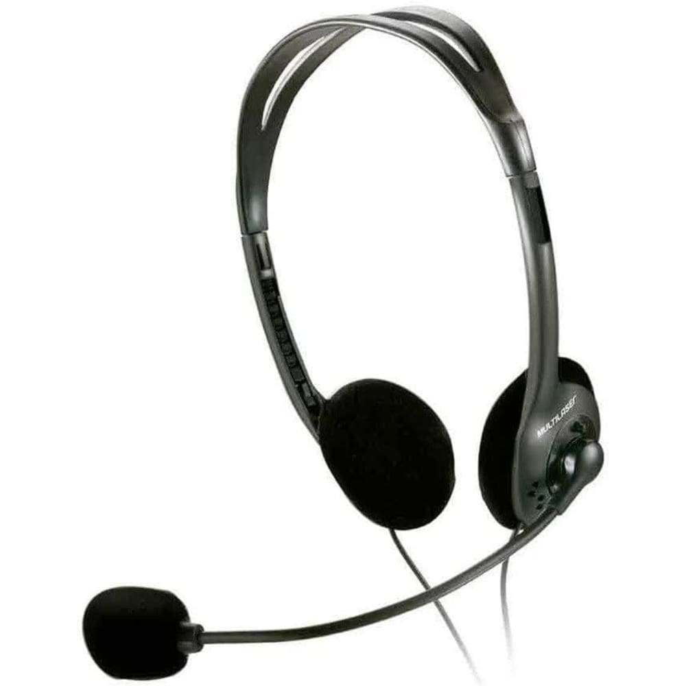 Headset C/Mic Preto Ph002 P2/Cabo Nylon Ph123 Multilaser