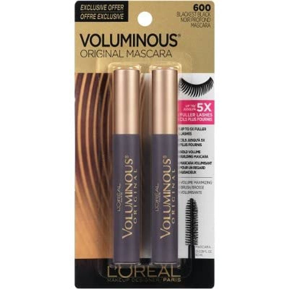 Máscara L`Oreal Paris Voluminizadora Negra 2 Pack