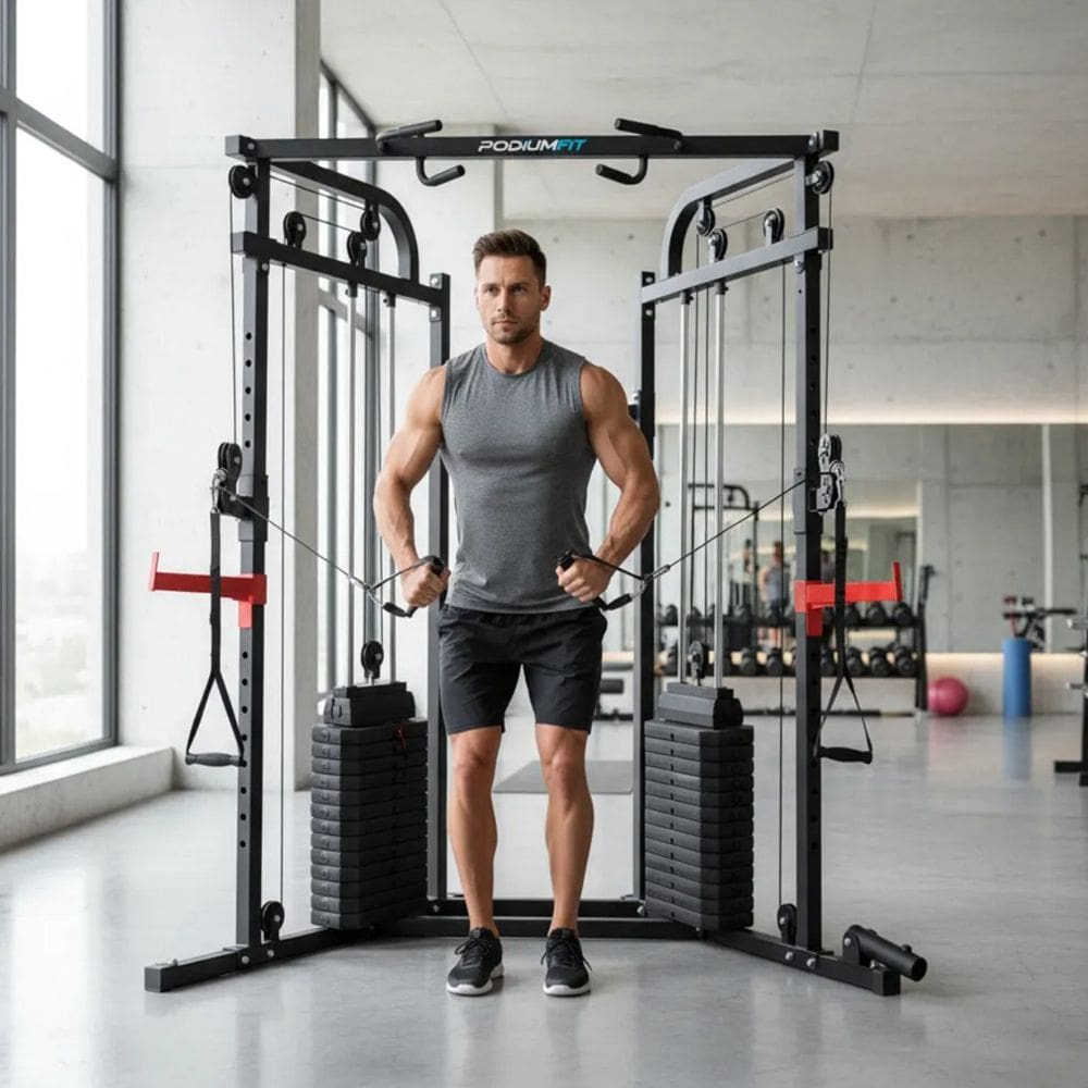 CrossOver Angular Academia Podiumfit CA300 160kg Estação de Musculação