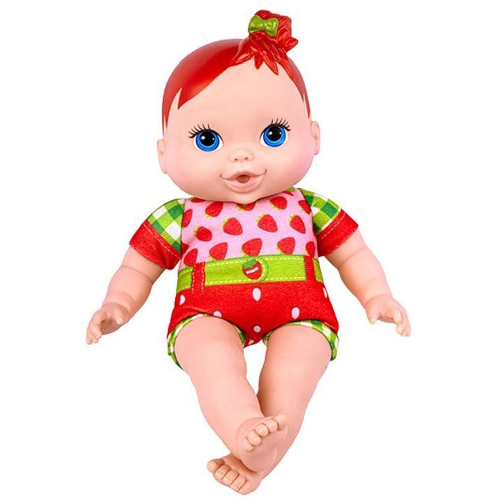 Boneca Infantil Com Mamadeira Sweet Aroma Morango 36,4 Cm