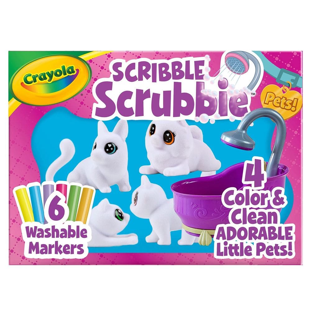 Conjunto de banheira Toy Crayola Scribble Scrubbie Pets lavável por mais de 3 anos