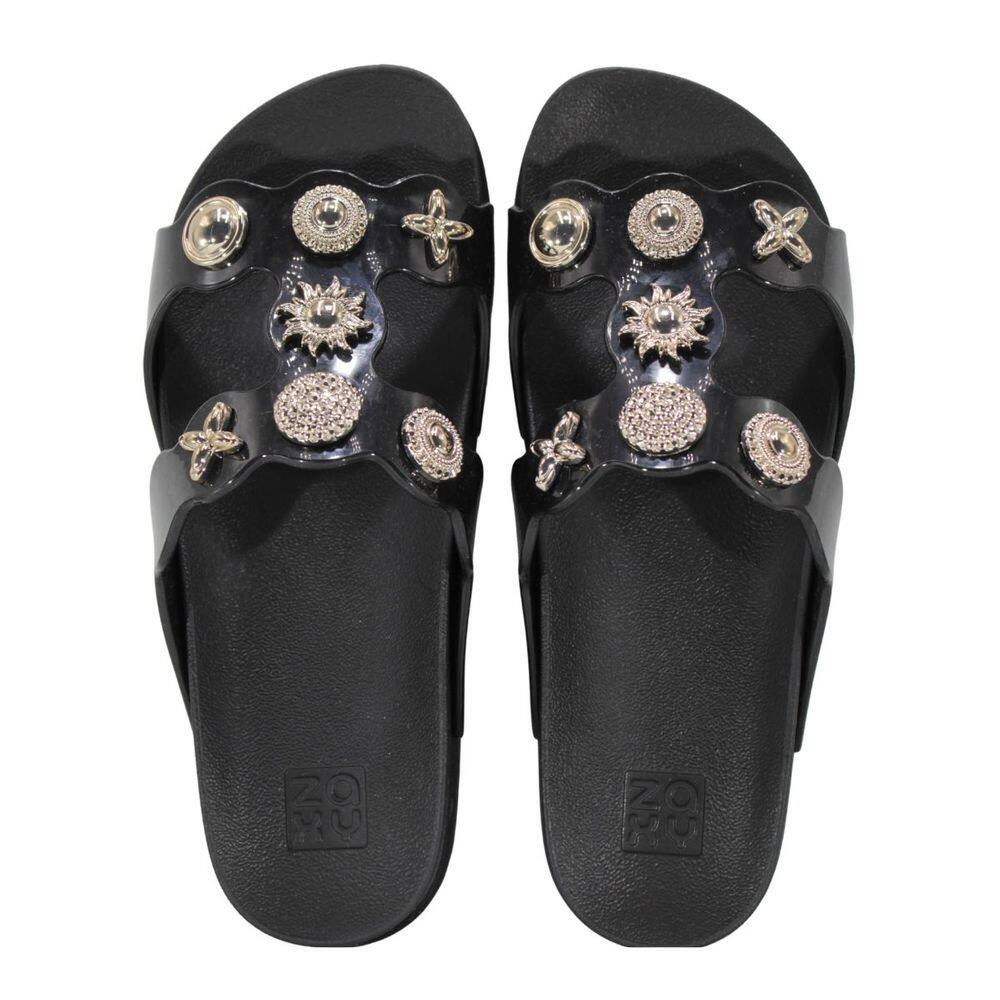 Tamanco Zaxy Charms Preto