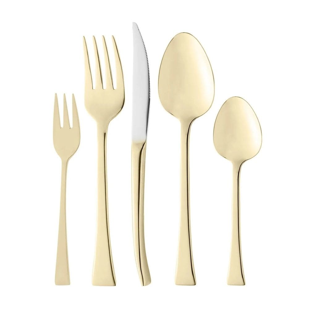 Faqueiro Aço Inox 30 Peças Berna Dourado Wolff