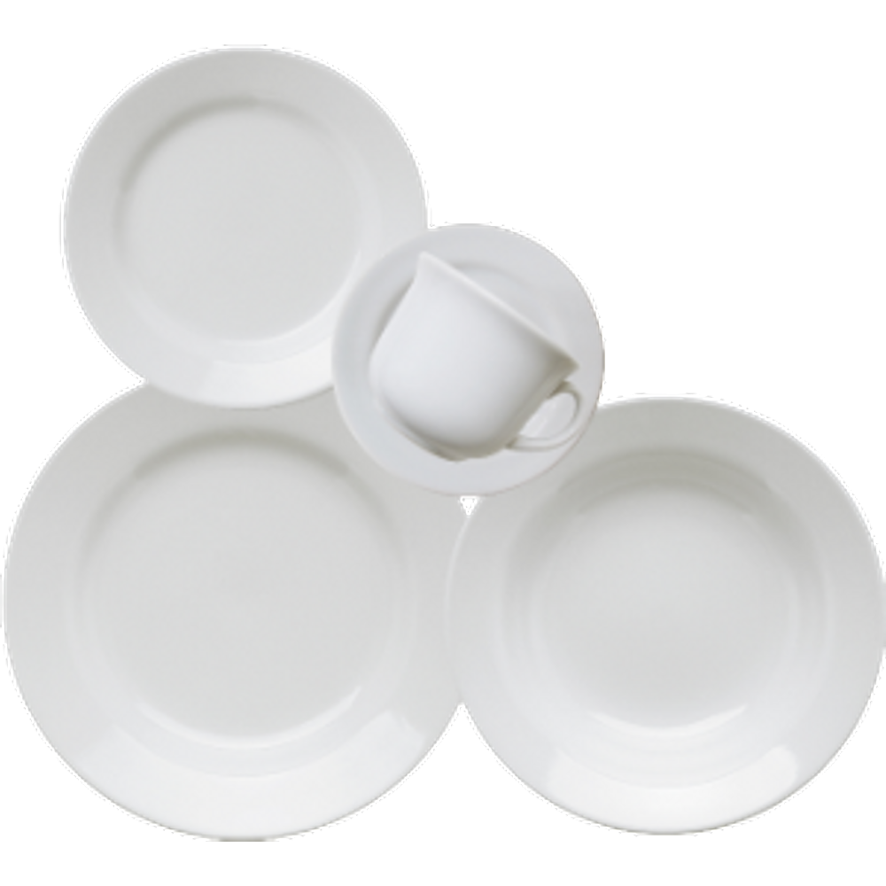 Aparelho De Jantar Biona Donna Branco Cerâmica 20 Peças Oxford