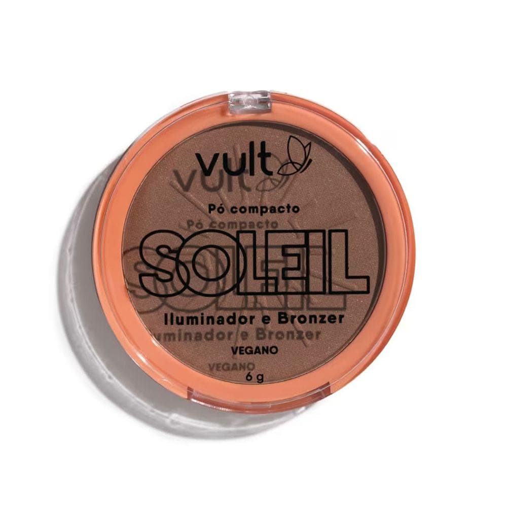 Pó Compacto Iluminador e Bronzer Soleil 6g - Vult