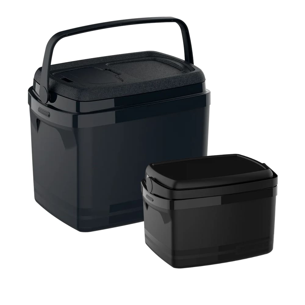 Combo Caixa Termica 32L / 12L Preto Soprano
