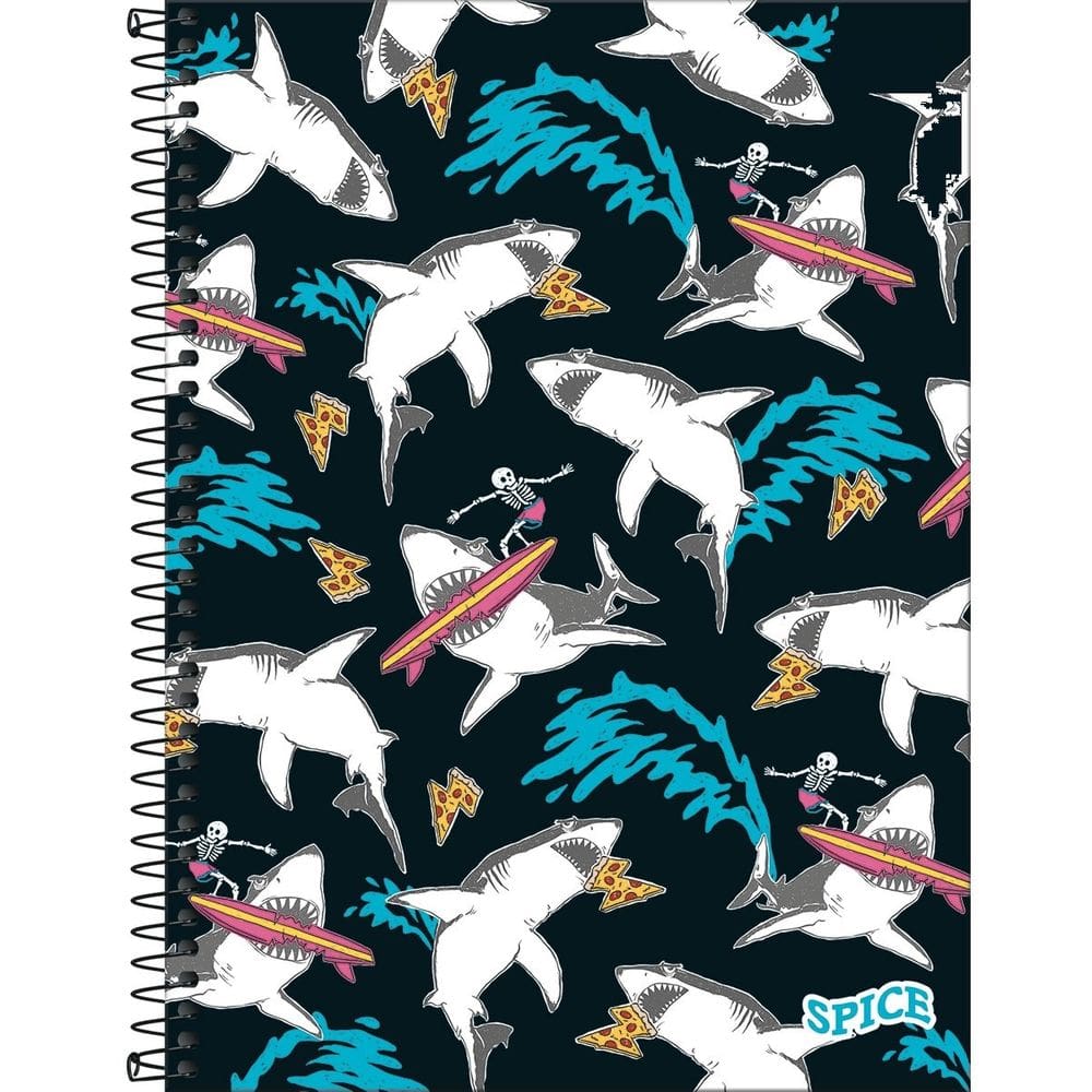 Caderno Universitário Espiral Capa Dura 1 Matéria 80 Folhas Pautadas