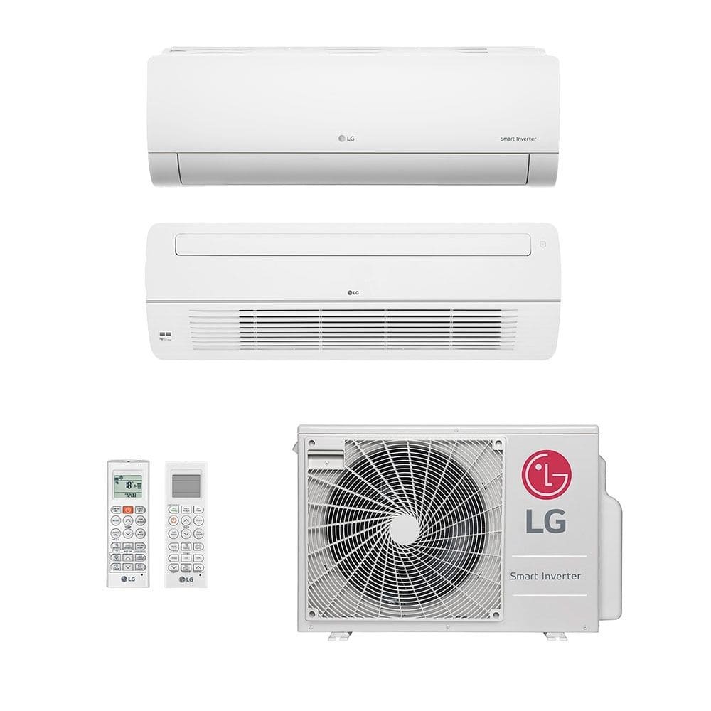 Ar-Condicionado Multi Split Inverter LG 18.000 (1x Evap HW 9.000 + 1x Evap Cassete 1 Via 9.000) Só Frio 220V