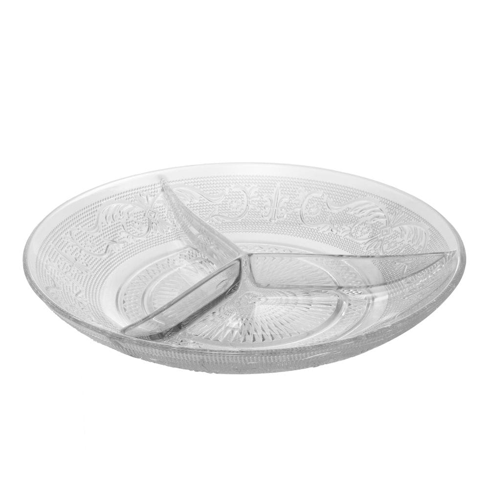 Petisqueira de Vidro com 3 Divisórias Angel 21,5cm - Lyor