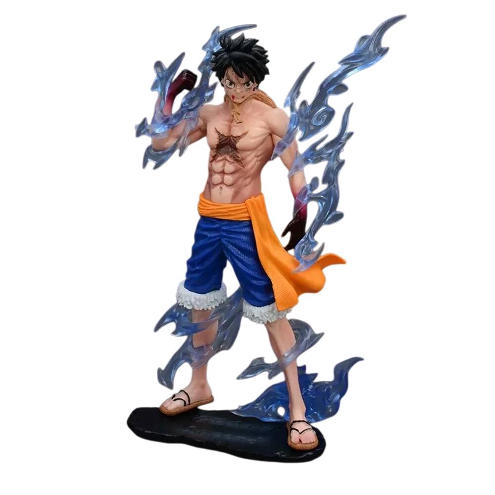 Enfeite de figura de anime One Piece Luffy Fight PVC com mais de 14 anos