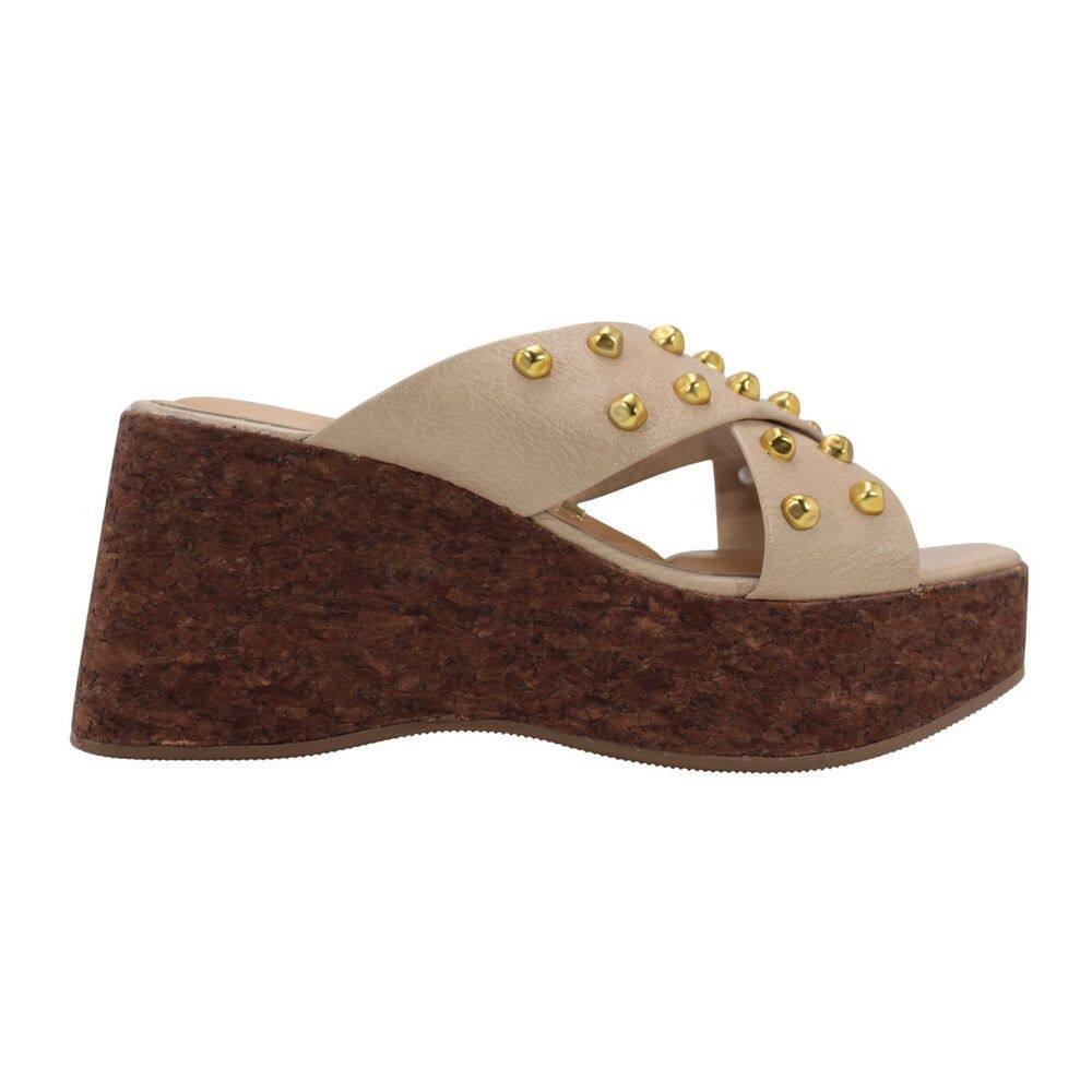 Tamanco Feminino Vizzano Napa Calf Bege