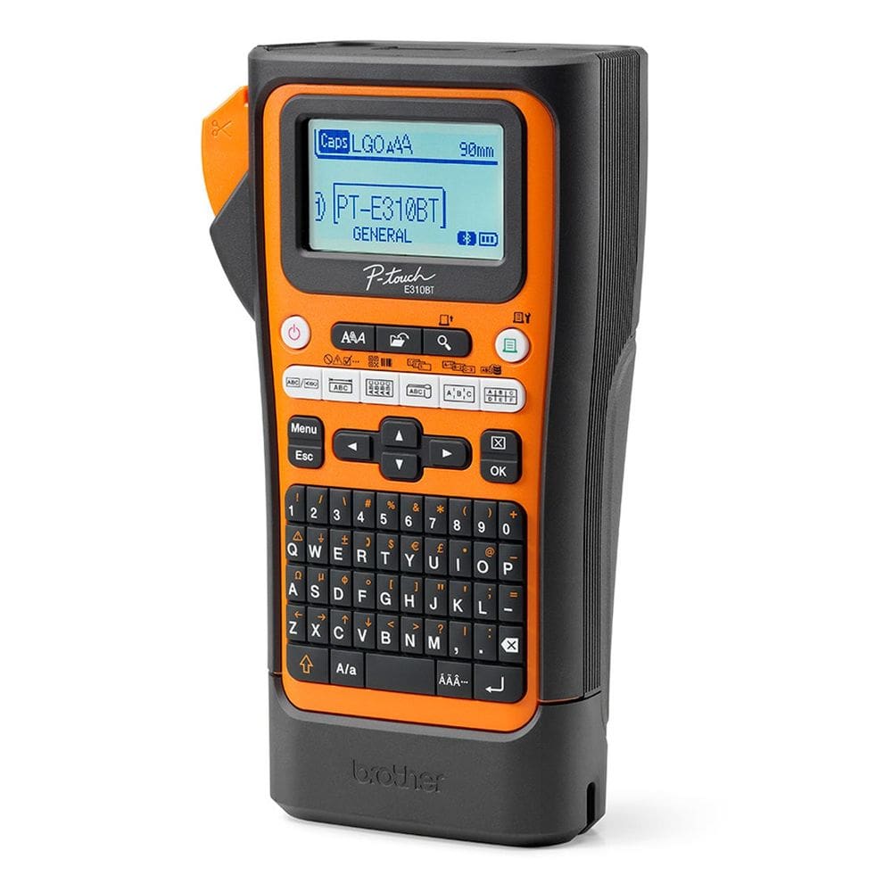 Rotulador Eletrônico Brother PT-E310BTVP Portátil Profissional P-TOUCH Laranja - PTE310BTVP
