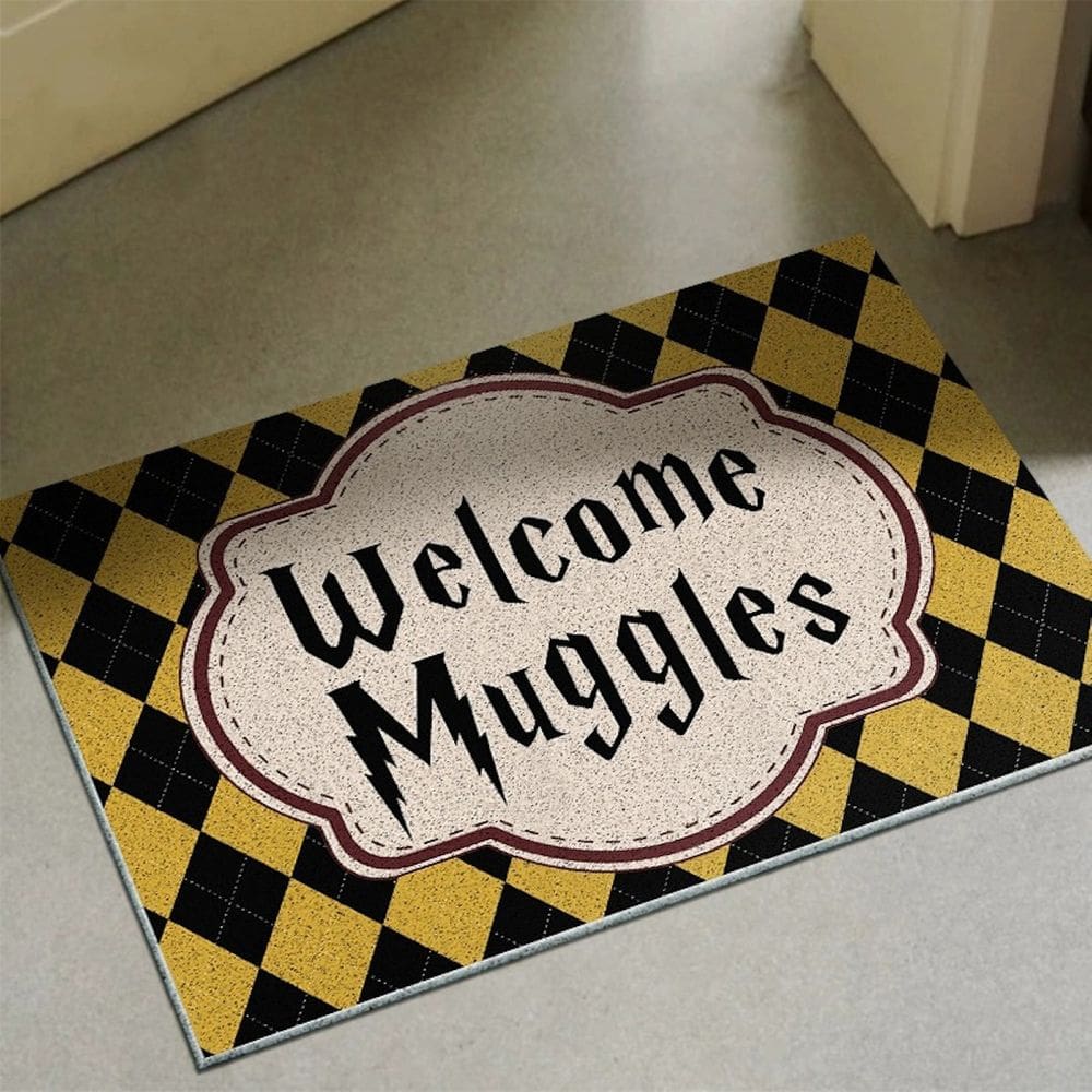 Tapete de banheira de chuveiro Tapete de banheiro Welcome Muggles Anime