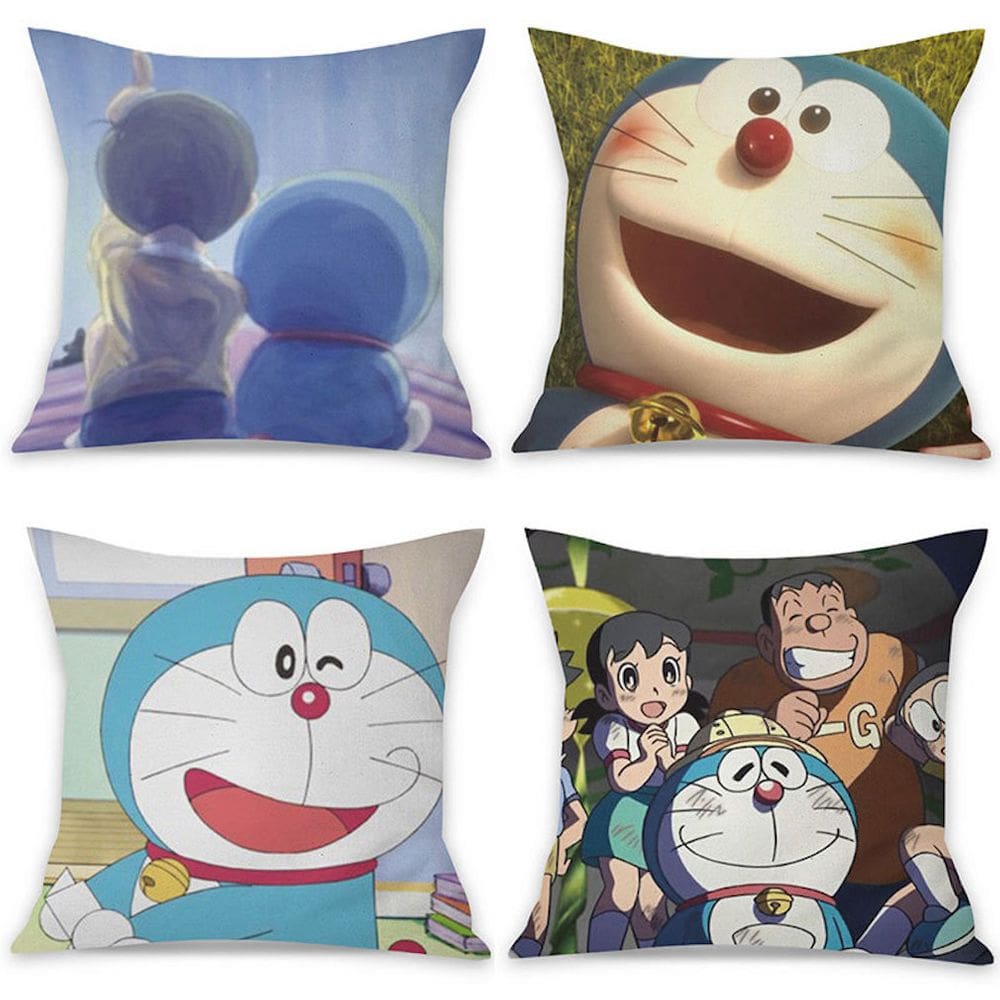 Capas de almofada: almofada decorativa Doraemons Anime x4, 45 cm