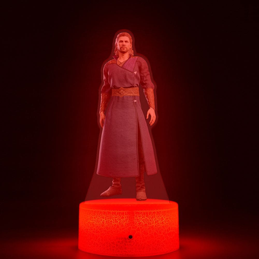 Ilusão 3D de anime Night Light Gales Baldurs Gates com base