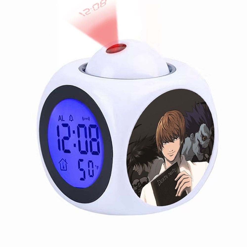 Despertador Deaths Notes Square LED digital com luz de fundo