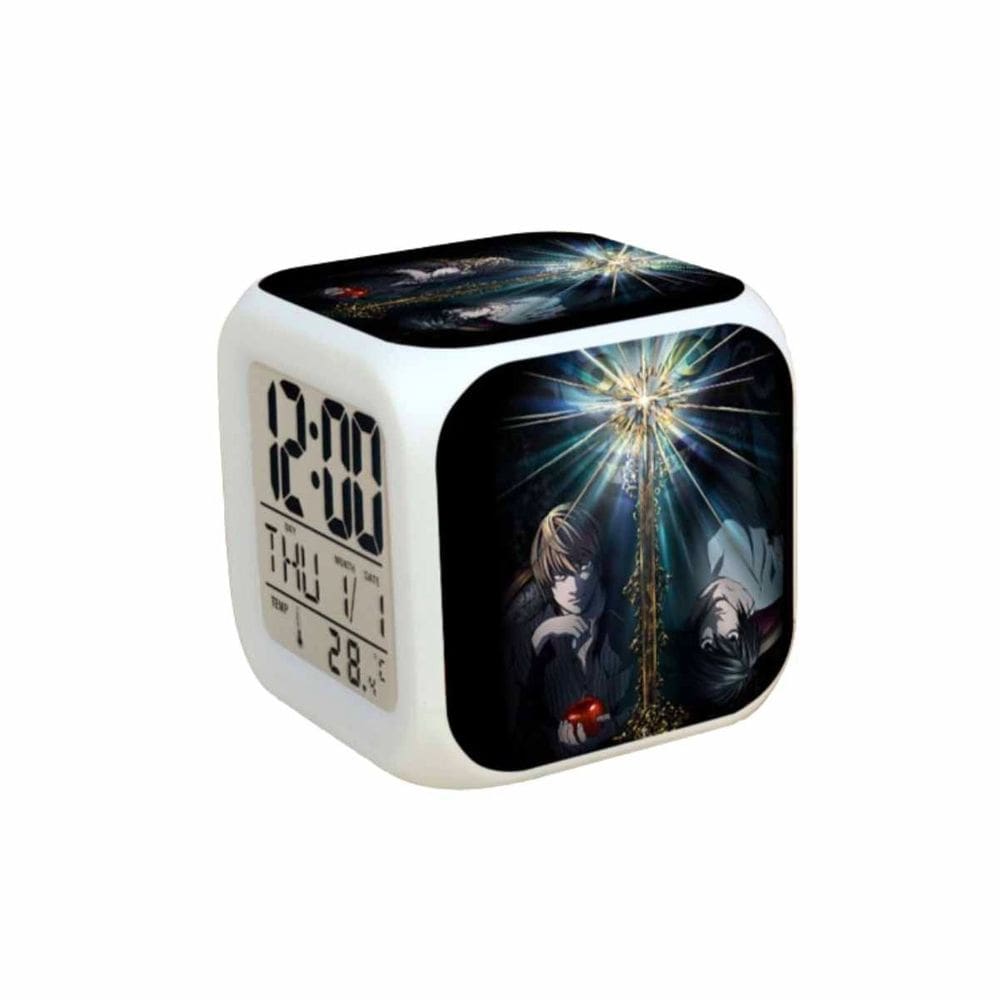 Despertador Deaths Notes Square LED digital com luz de fundo