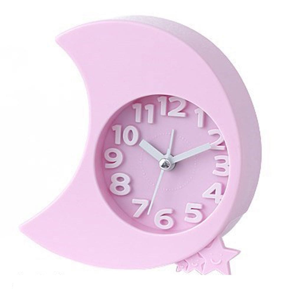 Despertador para crianças, linda mesa de cabeceira de desenho animado rosa