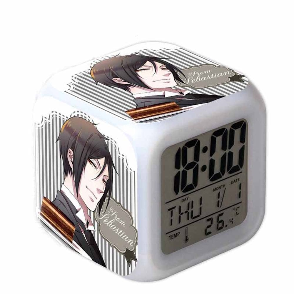 Despertador Black Butlers Square LED Digital com despertador