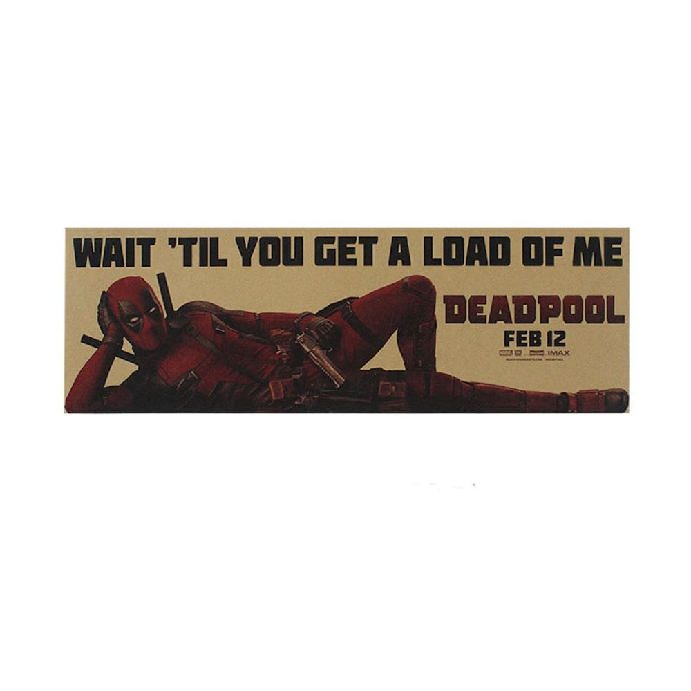 Imagem de arte de parede de pôster Deadpool Anime Art 72x23,5 cm