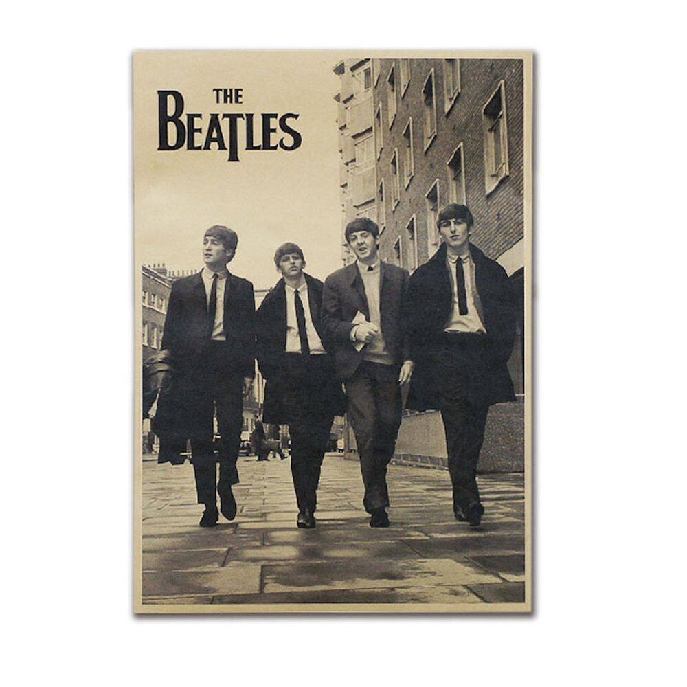 Pôster de arte de parede Picture Beatles Anime Art 51,5x36cm Papel