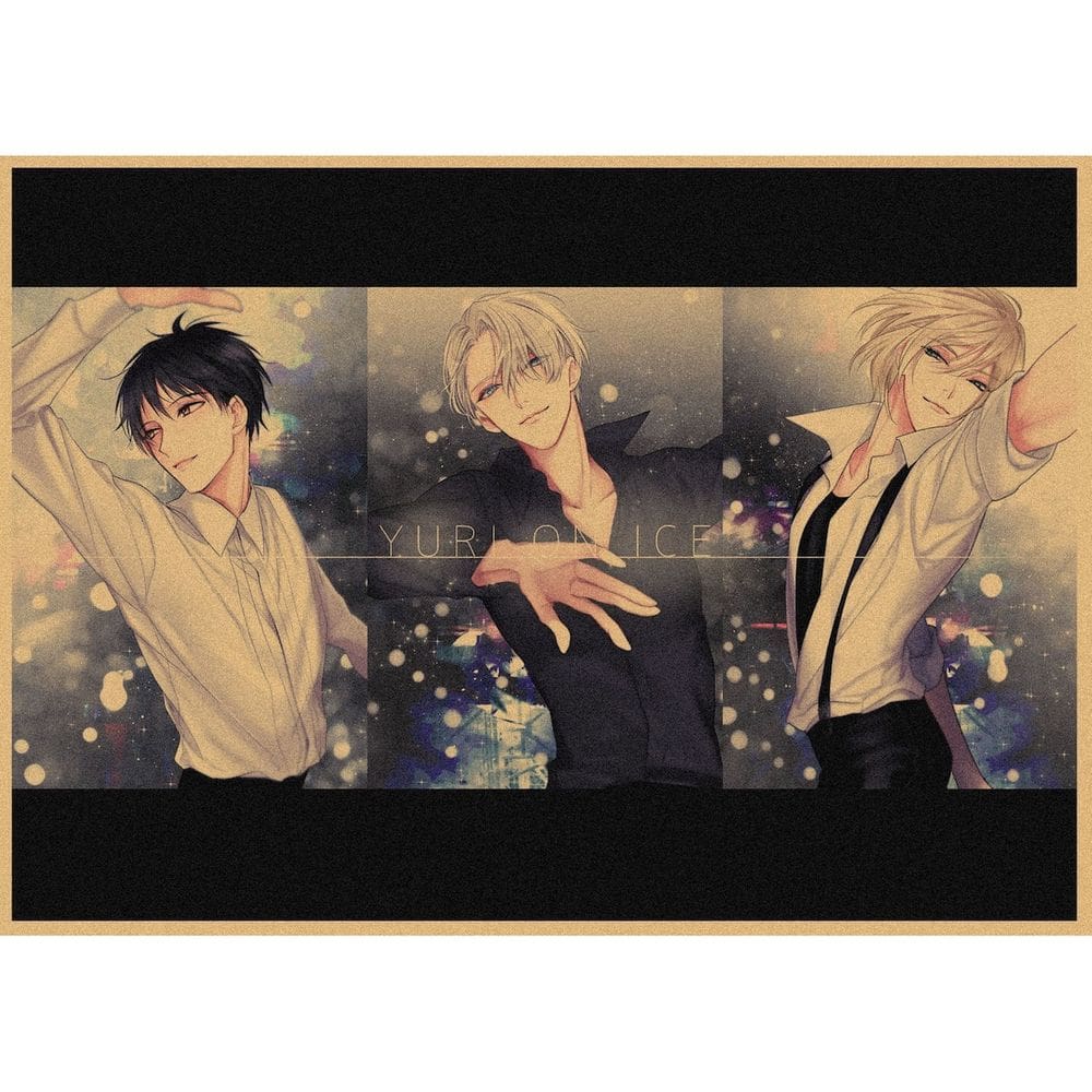 Pôster Yuris On Ices Anime Art 29,7x42cm Papel 150g