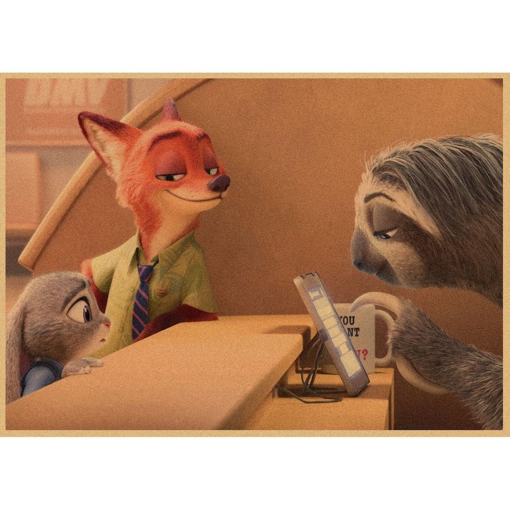 Pôster Zootopias Anime Art 29,7x42cm Papel 150g